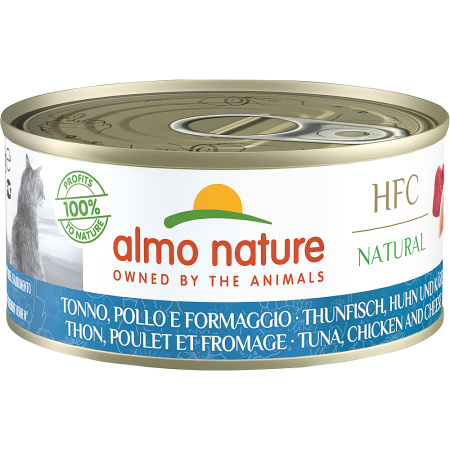 Almo Nature HFC Natural Tonijn Kip En Kaas Voor Katten 150g