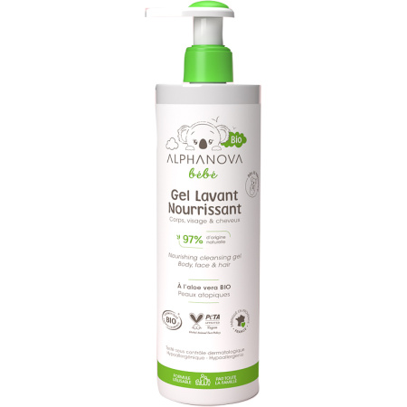Alphanova Bébé Voedende Lichaamswas Bio Pompfles 400ml