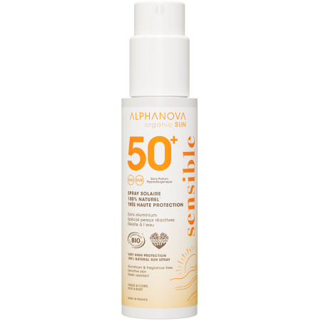 Alphanova Geurvrije Zonnebrandspray SPF50+ Gevoelige Huid 100g
