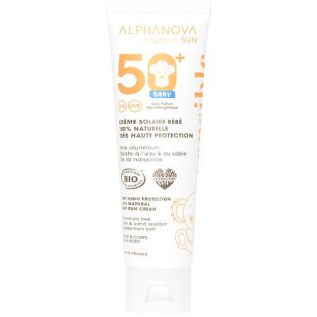 Alphanova Sun Baby Zonnecrème SPF50+ 100% Natuurlijk Bio 50g