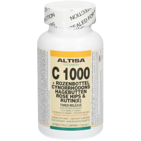 Altisa C 1000 + Rozenbottels Timed Release Voedingssupplement 90 Tabletten