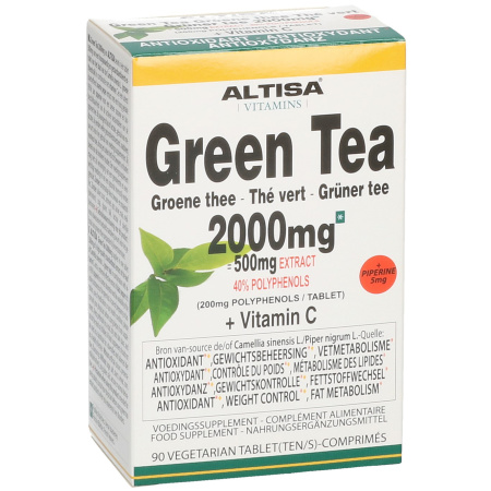 Altisa Groene Thee Extract 500mg Vegetarische Tabletten 60