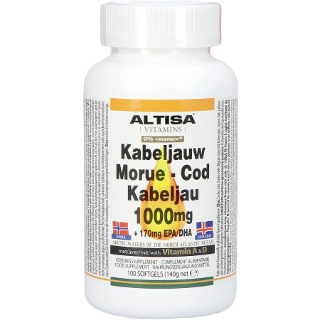 Altisa Levertraanolie Capsules 1000mg 100 Capsules