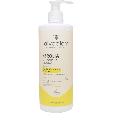 Alvadiem Overvette Douchegel Nutri-Confort Droge En Gevoleige Huid Pompfles 400ml
