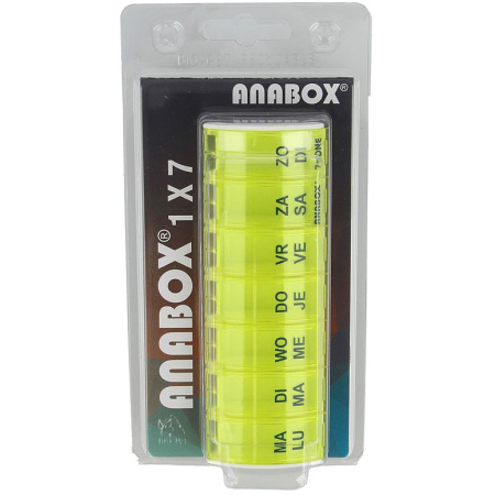 Anabox Week Pillendoos Geel 1 Stuk