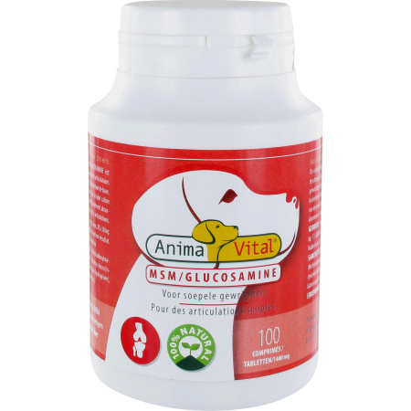 Animavital MSM Glucosamin Voedingssupplement Voor Honden En Katten 100 Tabletten