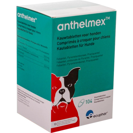 Anthelmex Infecties Met De Volgende Rond- En Lintwormen Honden 104 Kauwtabletten