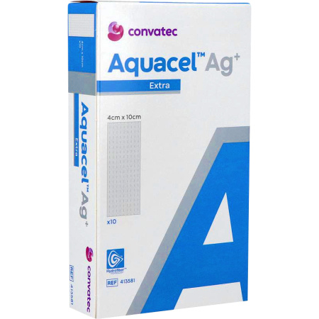 Aquacel Ag+ Extra 4x10cm 10 Stuks (413581)