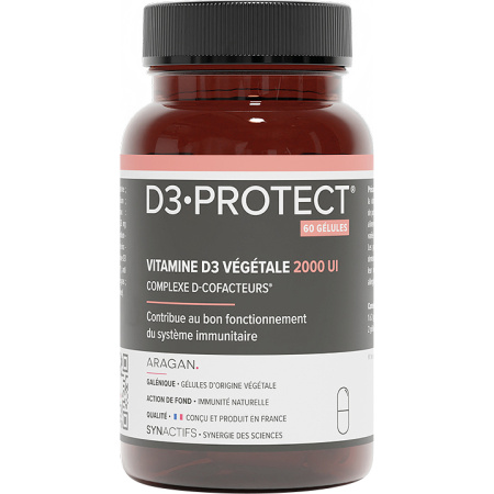 Aragan Synactifs D3 Protect Vitamin D3 2000 IE Immuunsysteem 60 Capsules