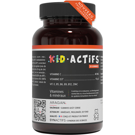 Aragan Synactifs Kidactifs Vitaliteit Kind 30 Gummies