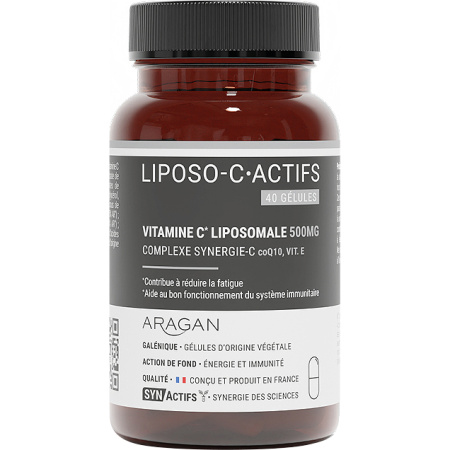 Aragan Synactifs Liposo-C Actifs Energie Vitamine C Liposomaal 40 Capsules
