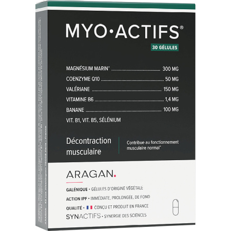 Aragan Synactifs Myoactifs Spierontspanning Magnesium 30 Capsules