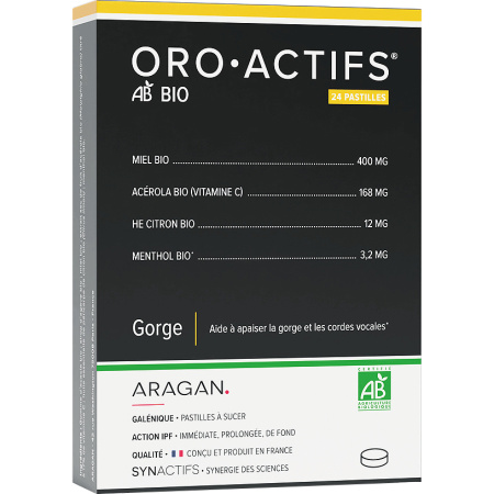 Aragan Synactifs Oroactifs Bio 24 Zuigtabletten
