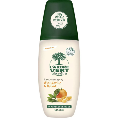 L'Arbre Vert Deodorant Spray Mandarijn En Groene Thee 75ml