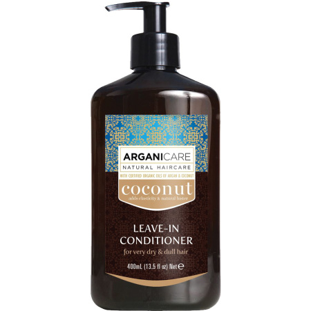Arganicare Leave-In Coconut Oil Moisturiser Voor Dof Droog Krullend Haar 400ml