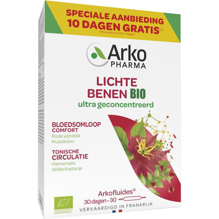 Arkofluides Lichte Benen Bio Venecomfort En Circulatie Tonicum Ampullen 30x10ml