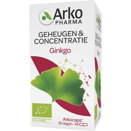 Arkogélules Ginkgo Geheugen En Concentratie Bio 45 Plantaardige Capsules