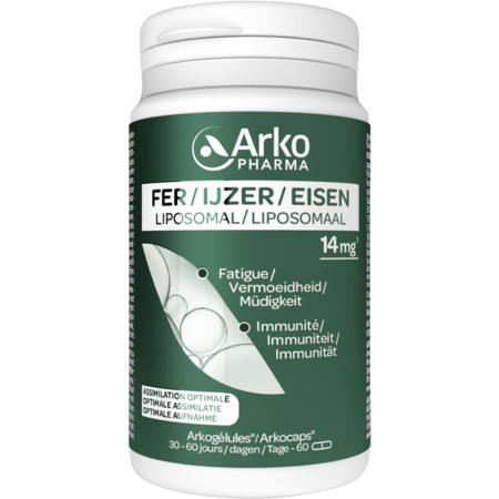 Arkopharma Arkogélules Liposomaal IJzer 60 Capsules