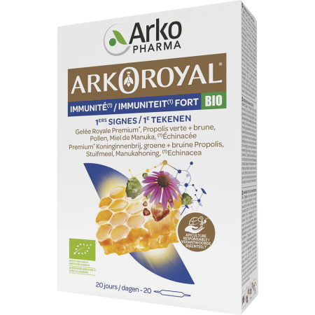 Arkopharma ArkoRoyal Immuniteit Fort Bio Immuniteit Voedingssupplement Ampullen 20x10ml