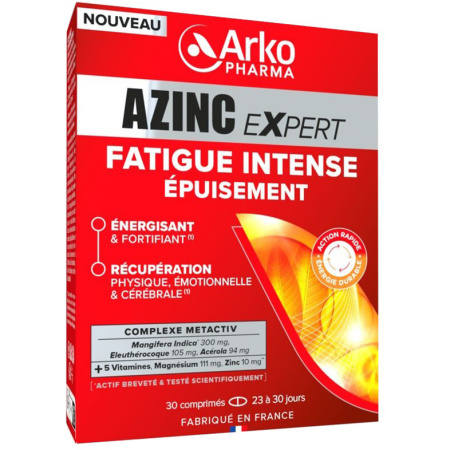 Arkopharma Azinc Expert Intense Vermoeidheid Uitputting 30 Tabletten