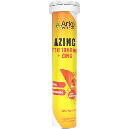 Arkopharma Azinc Vitamine C 1000 mg + Zink Energie & Immuniteit 20 Bruistabletten