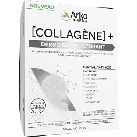 Arkopharma Collageen Dermo-Restructurerend Anti-Aging Kapitaal 8 Acties 60 Capsules