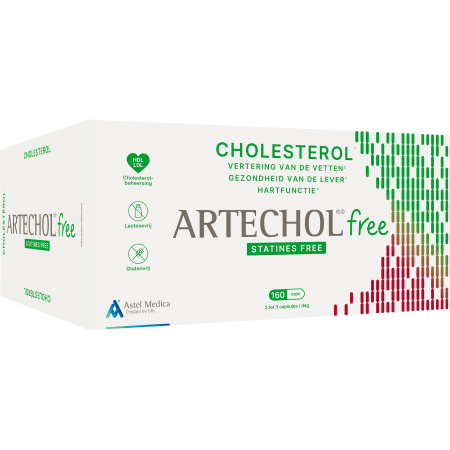Artechol Free Ondersteunt Een Goed Cholesterolgehalte Zonder Statines 160 Capsules
