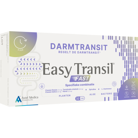 Easy Transil Fast Regelmatige Darmtransit Snelle Werking Voedingssupplement 32 Capsules