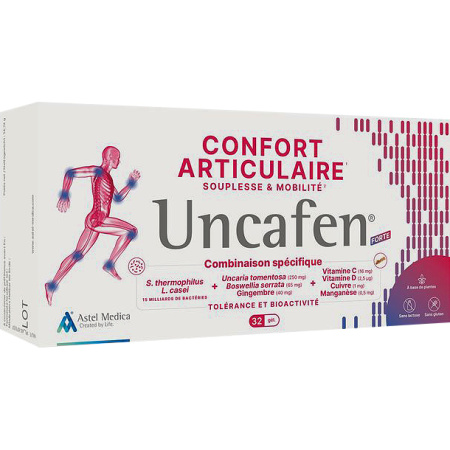Uncafen Forte Gewrichtscomfort En Mobiliteit Voedingssupplement 32 Capsules