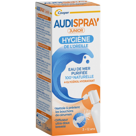 Audispray Oorhygiëne Junior 3-12 Jaar Tegen Oorsmeer En Oorproppen Spray Fles 25ml