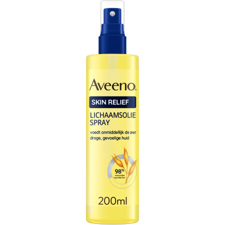 Aveeno Skin Relief Lichaamsolie Spray Zeer Droge En Gevoelige Huid 200ml