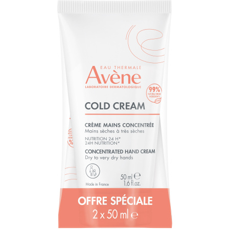 Avène Cold Cream Geconcentreerde Handcreme Zeer Droge Handen Tubes 2x50ml