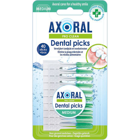 Axoral Pro-Clean Tandstokers Medium 40 Stuks