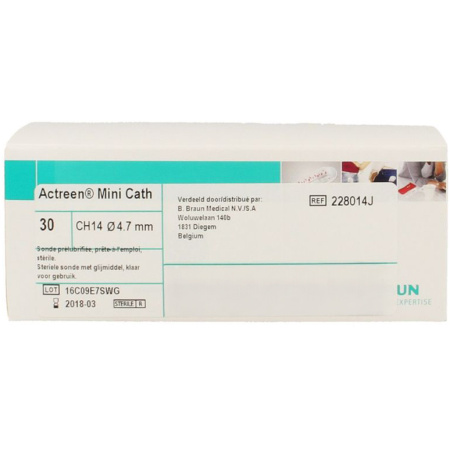 B. Braun Actreen Lite Mini Voorgesmeerde Katheter Ch14 30 Stuks