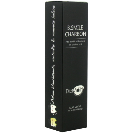 DietWorld B. Smile Tandpasta Whitening Geactiveerde Houtskool Tube 100g