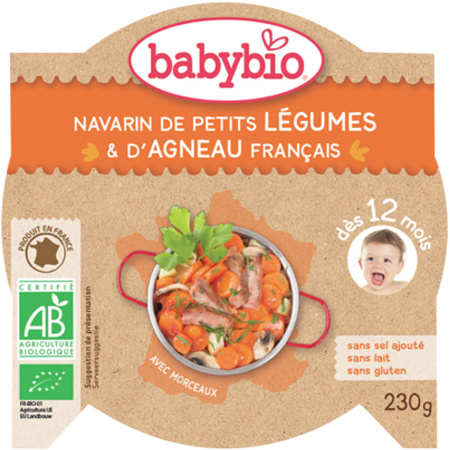 Babybio Babybio Kleine Groenten - Franse Lamsvlees - Munt Vanaf 12 Maanden Pot 230g (50162)