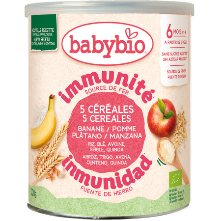 Babybio Babygranen 2 Vruchten Vanaf 6 Maanden Bio 220g