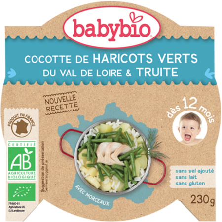 Babybio Franse Sperziebonen - Forel - Dille Vanaf 12 Maanden Pot 230g (50163)