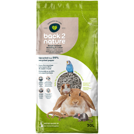 Back-2-Nature Strooisel En Bodembedekking Gerecycled Papier Kleine Dieren 30l