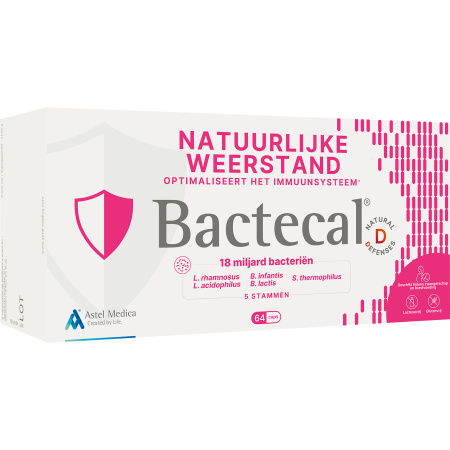 Bactecal D Immuunsysteem Natuurlijke Afweer Voedingssupplement 64 Capsules