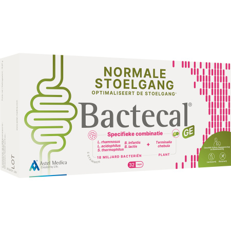 Bactecal GE Optimaliseert Zachte Ontlasting Darmtransit Voedingssupplement 32 Capsules