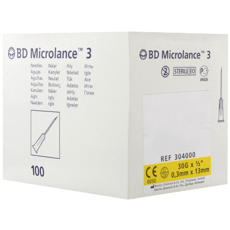 BD Microlance 3 Naald 30G 0,3x13mm Geel 100 Stuks