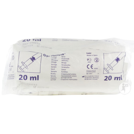 BD Plastipak Spuit Luer Slip 20ml Stuks 10 (300613)
