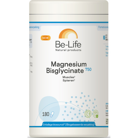 Be-Life Magnesium Bisglycinaat 750 + Vitamine B6 180 Capsules