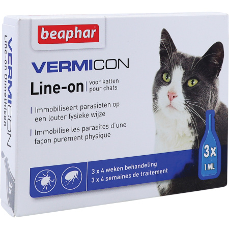 Beaphar Vermicon Line-On Kat Ampulleb 3x1ml
