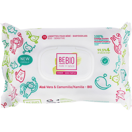 Bebio Babydoekjes Zonder Parfum Kamille En Aloë Vera Bio