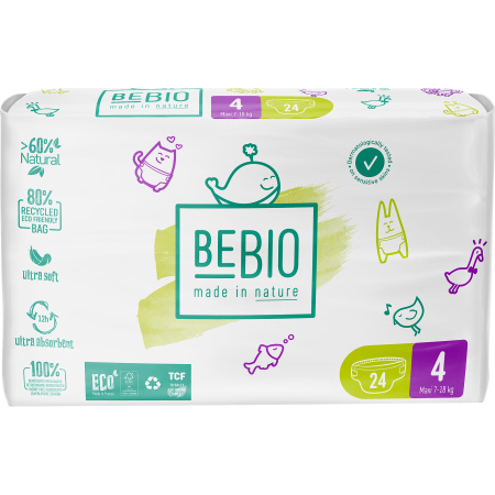 Bebio Ecologische Luiers High Skin Tolerance T4 Maxi 7-18kg