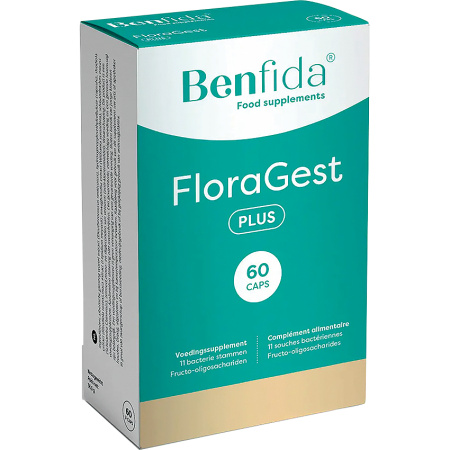 Benfida FloraGest Plus 11 Stammen 33 Miljard Bacteriën En FOS 60 Capsules