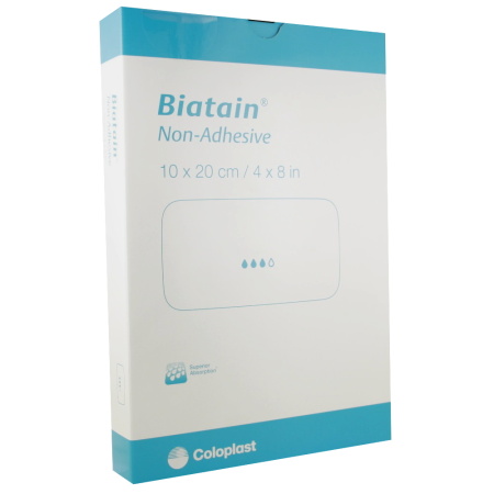 Coloplast Biatain Non-Adhesive Schuimverband Niet-Klevend 10x20cm Stuks 5 (3412)
