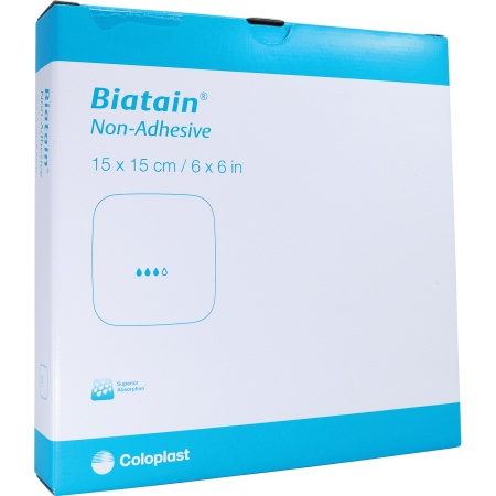 Biatain Schuimverband Niet-Klevend 15x15cm Stuks 5 (3413)